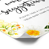 水彩甘い小さな蜂のベビー名提案 ポスター (角)