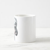 水彩甘い白いボクサー犬 コーヒーマグカップ (中央)