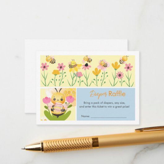 水彩甘くて可愛い赤ちゃんシャワー エンクロージャーカード (正面/裏面インサイチュ)