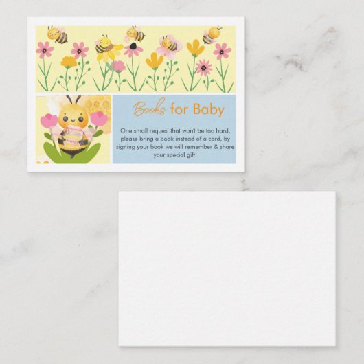 水彩甘くて可愛い赤ちゃんシャワー エンクロージャーカード (正面/裏面)