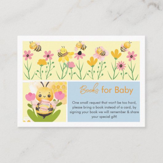 水彩甘くて可愛い赤ちゃんシャワー エンクロージャーカード (正面)