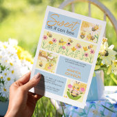 水彩甘くて可愛い赤ちゃんシャワー 招待状