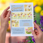 水彩甘くて可愛い赤ちゃんシャワー 招待状