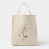 水彩甘エンドウ トートバッグ (裏面)