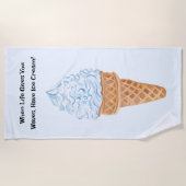 水彩生波の場合は、アイスクリームブルー ビーチタオル (正面)