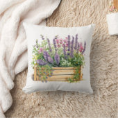 水彩生草ガーデン クッション (ブランケット)