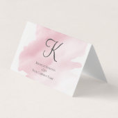 水彩用モノグラムピンク折り畳みテント 名刺 (正面)