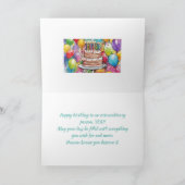 水彩用誕生日カード サンキューカード (内部)