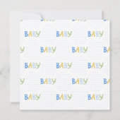 水彩男の赤ちゃん 招待状 (裏面)