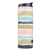 水彩画およびフェイクなグリッターは縞で飾ります タンブラー (回転左)