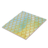 水彩画および金ゴールドのスケール タイル (側面)