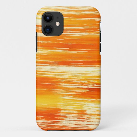水彩画からの抽象的で黄色い背景 Case-Mate iPhoneケース (裏面)