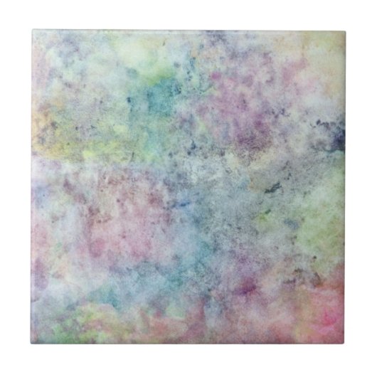 水彩画からの抽象的なフリーハンドのスケッチ タイル (正面)