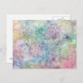 水彩画からの抽象的なフリーハンドのスケッチ ポストカード (正面/裏面)