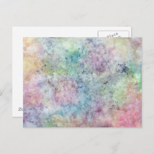 水彩画からの抽象的なフリーハンドのスケッチ ポストカード (正面/裏面)