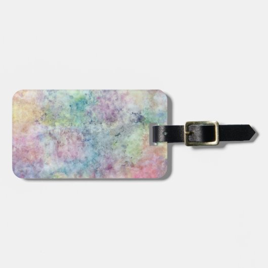 水彩画からの抽象的なフリーハンドのスケッチ ラゲッジタグ (正面横)