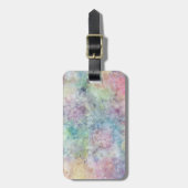 水彩画からの抽象的なフリーハンドのスケッチ ラゲッジタグ (正面縦)
