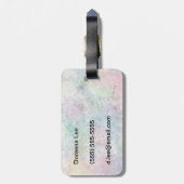 水彩画からの抽象的なフリーハンドのスケッチ ラゲッジタグ (裏面縦)