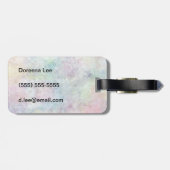 水彩画からの抽象的なフリーハンドのスケッチ ラゲッジタグ (裏面横)