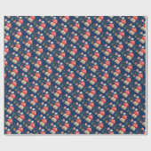 水彩画かわいいミュスクロームイラストレーション ラッピングペーパー (フラット)