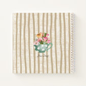 水彩画かわいらし家sketbook tea cups ノートブック (裏面)