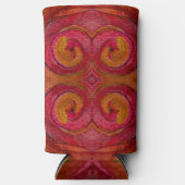 水彩画かわいらし画抽象芸術 スリム缶クーラー (正面)