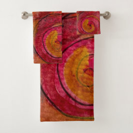 水彩画かわいらし画抽象芸術 バスタオルセット