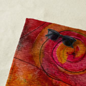 水彩画かわいらし画抽象芸術 ビーチタオル (インサイチュ)