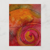 水彩画かわいらし画抽象芸術 ポストカード (正面)