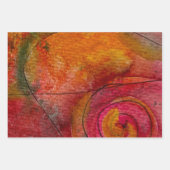 水彩画かわいらし画抽象芸術 ラッピングペーパーシート (正面)