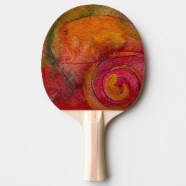 水彩画かわいらし画抽象芸術 卓球ラケット