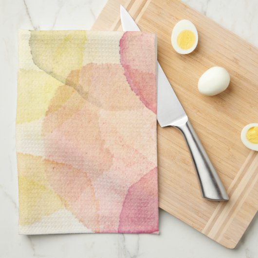 水彩画が付いている設計されていた抽象的な背景 キッチンタオル (四つ折り)