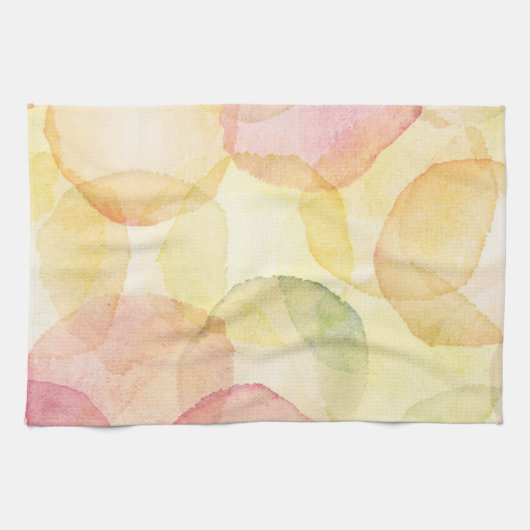 水彩画が付いている設計されていた抽象的な背景 キッチンタオル (横)