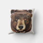 水彩画くまのファッション クッション (裏面)