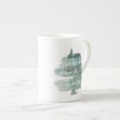 水彩画それはすばらしい生命です ボーンチャイナマグカップ (正面右)