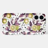 水彩画で描かれたグリーンの葉の詳細 Case-Mate iPhoneケース (裏面 (横))