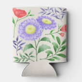 水彩画で描かれた花のセット 缶クーラー (裏面)
