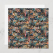 水彩画で描くクリスマスと新年のロンドン シーズンカード (正面/裏面)