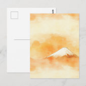 水彩画で描く日の出の富士山 - ゴールデン・ドーン 2 ポストカード (正面/裏面)