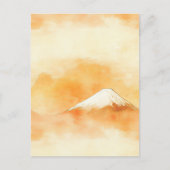 水彩画で描く日の出の富士山 - ゴールデン・ドーン 2 ポストカード (正面)
