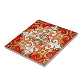 水彩画で絵を描かれる手によって切り分けられるタイルのデザイン6 タイル (側面)