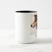 水彩画で絵を描かれる荒いコリー マグカップ (中央)