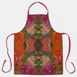 水彩画とインクかわいらし抽象芸術絵画の芸術 エプロン