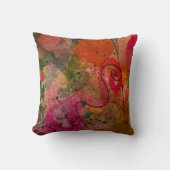 水彩画とインクかわいらし抽象芸術絵画の芸術 クッション (正面)