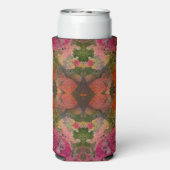 水彩画とインクかわいらし抽象芸術絵画の芸術 スリム缶クーラー (Seltzer裏面)