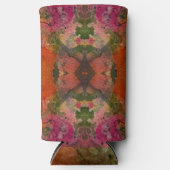 水彩画とインクかわいらし抽象芸術絵画の芸術 スリム缶クーラー (正面)