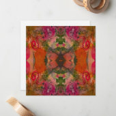 水彩画とインクかわいらし抽象芸術絵画の芸術 ノートカード (正面/裏面インサイチュ)