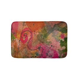水彩画とインクかわいらし抽象芸術絵画の芸術 バスマット