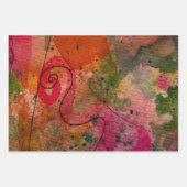 水彩画とインクかわいらし抽象芸術絵画の芸術 ラッピングペーパーシート (正面)