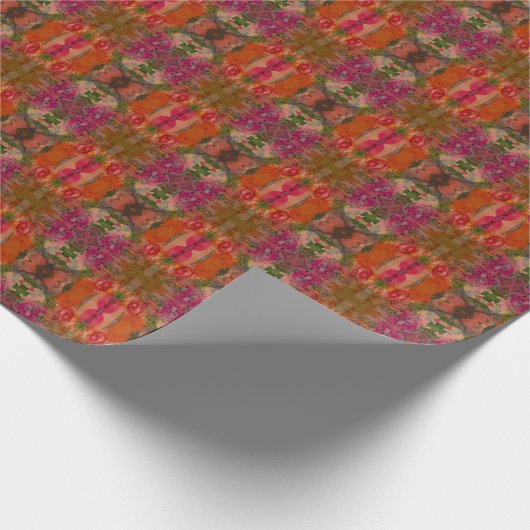 水彩画とインクかわいらし抽象芸術絵画の芸術 ラッピングペーパー (角)